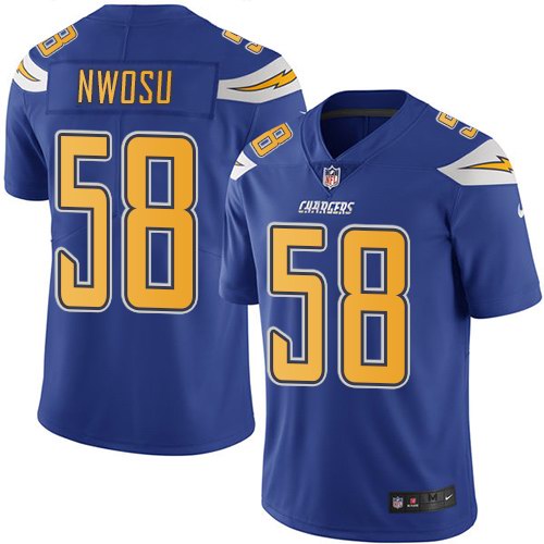 Nike Chargers 58 Uchenna Nwosu Royal Youth Color Rush Limited Jersey