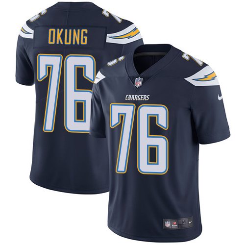 Nike Chargers 76 Russell Okung Navy Vapor Untouchable Limited Jersey