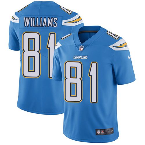 Nike Chargers 81 Mike Williams Light Blue Vapor Untouchable Limited Jersey