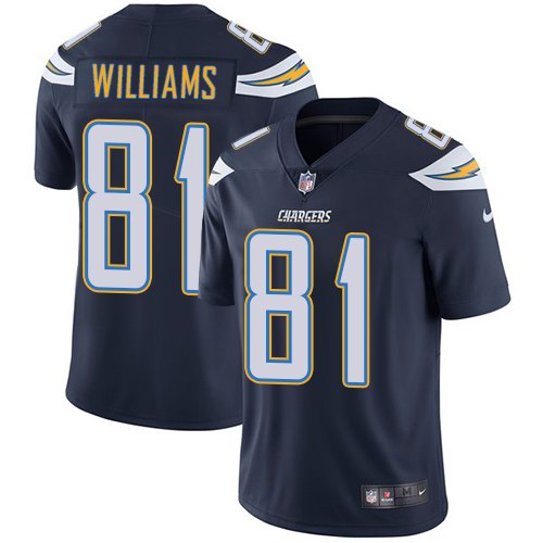 Nike Chargers 81 Mike Williams Navy Vapor Untouchable Limited Jersey