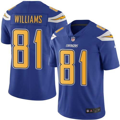 Nike Chargers 81 Mike Williams Royal Youth Color Rush Limited Jersey