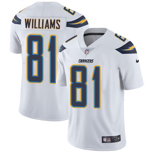 Nike Chargers 81 Mike Williams White Youth Vapor Untouchable Limited Jersey