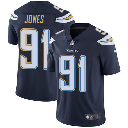 Nike Chargers 91 Justin Jones Navy Youth Vapor Untouchable Limited Jersey