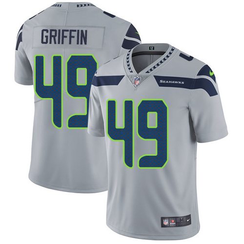 Nike Seahawks 49 Shaquem Griffin Gray Vapor Untouchable Limited Jersey