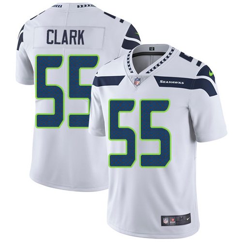 Nike Seahawks 55 Frank Clark White Vapor Untouchable Limited Jersey