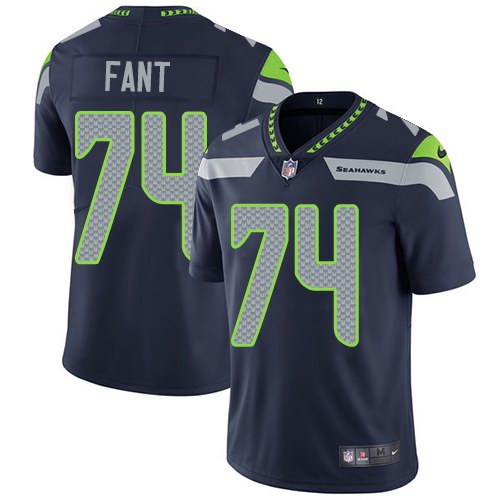Nike Seahawks 74 George Fant Navy Youth Vapor Untouchable Limited Jersey