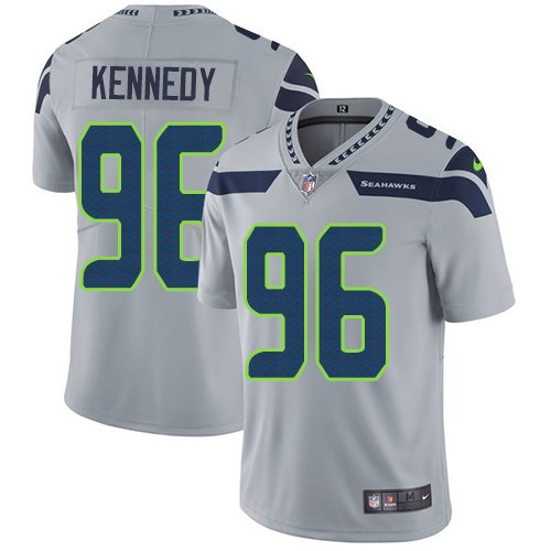 Nike Seahawks 96 Cortez Kennedy Gray Youth Vapor Untouchable Limited Jersey