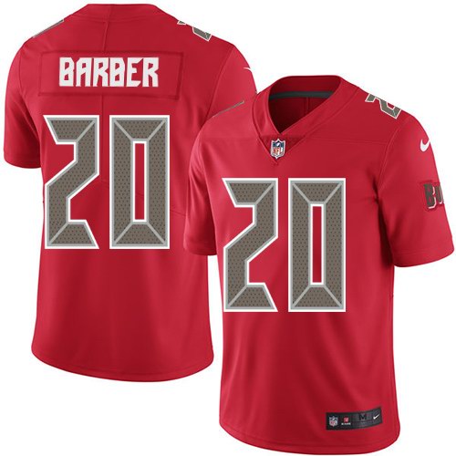 Nike Buccaneers 20 Ronde Barber Red Color Rush Limited Jersey
