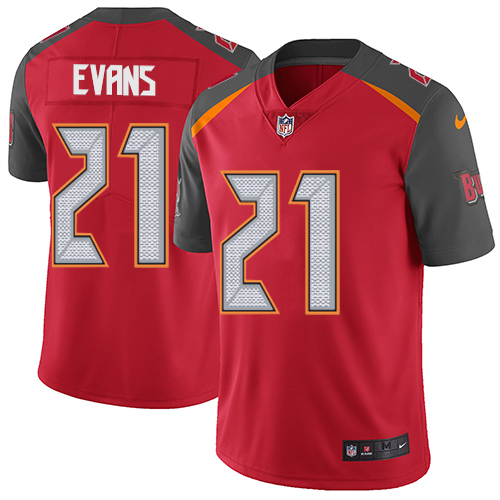 Nike Buccaneers 21 Justin Evans Red Vapor Untouchable Limited Jersey