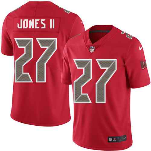 Nike Buccaneers 27 Ronald Jones II Red Color Rush Limited Jersey