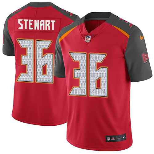 Nike Buccaneers 36 M.J. Stewart Red Vapor Untouchable Limited Jersey - Click Image to Close