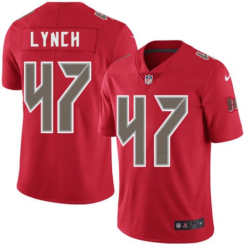 Nike Buccaneers 47 John Lynch Red Youth Color Rush Limited Jersey