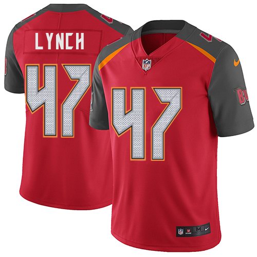 Nike Buccaneers 47 John Lynch Red Vapor Untouchable Limited Jersey