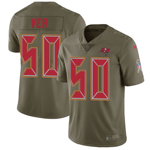 Nike Buccaneers 50 Vita Vea Olive Salute To Service Limited Jersey