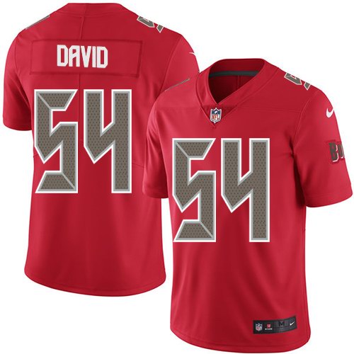 Nike Buccaneers 54 Lavonte David Red Color Rush Limited Jersey - Click Image to Close