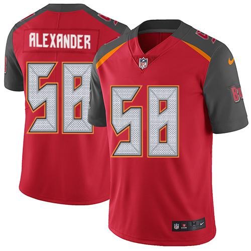 Nike Buccaneers 58 Kwon Alexander Red Vapor Untouchable Limited Jersey