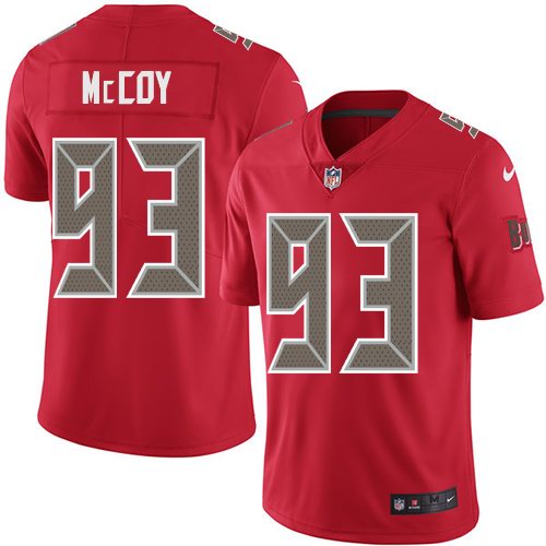 Nike Buccaneers 93 Gerald McCoy Red Color Rush Limited Jersey