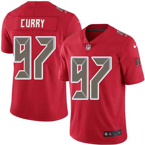 Nike Buccaneers 97 Vinny Curry Red Color Rush Limited Jersey
