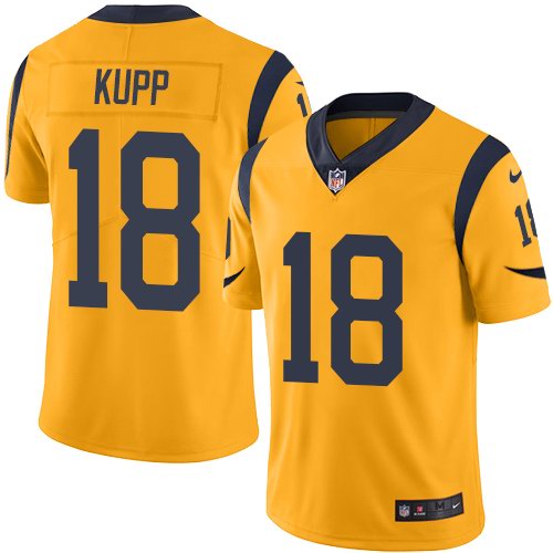 Nike Rams 18 Cooper Kupp Gold Youth Color Rush Limited Jersey