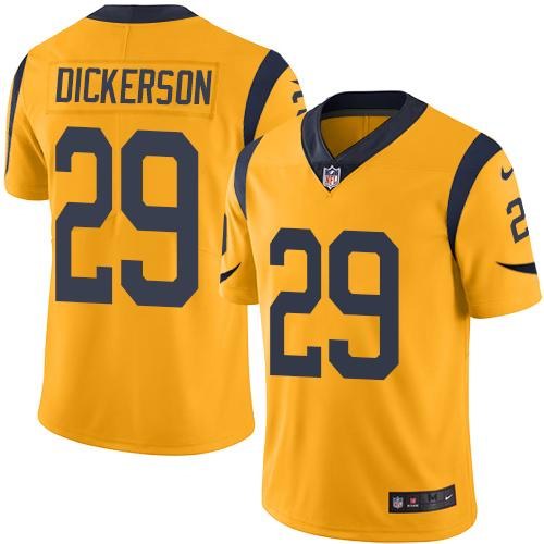 Nike Rams 29 Eric Dickerson Gold Youth Color Rush Limited Jersey - Click Image to Close