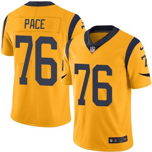 Nike Rams 76 Orlando Pace Gold Color Rush Limited Jersey