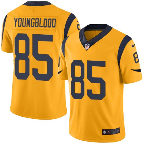 Nike Rams 85 Jack Youngblood Gold Youth Color Rush Limited Jersey - Click Image to Close