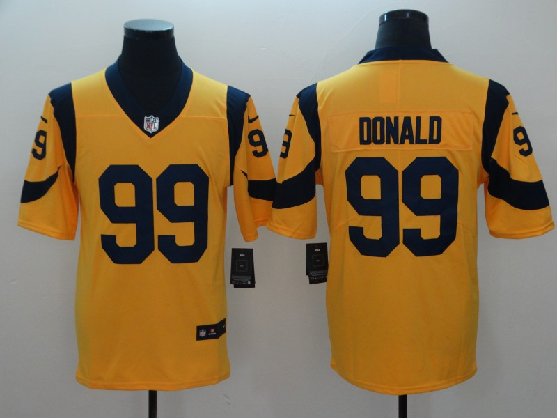 Nike Rams 99 Aaron Donald Gold Color Rush Limited Jersey
