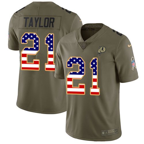 Nike Redskins 21 Sean Taylor Olive USA Flag Salute To Service Limited Jersey Nike Redskins 21 Sean Taylor Olive USA Flag Salute To Service Limited Jersey
