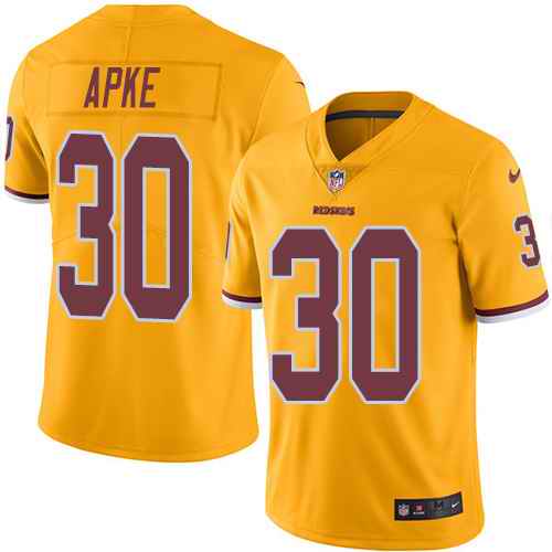 Nike Redskins 30 Troy Apke Gold Youth Color Rush Limited Jersey - Click Image to Close