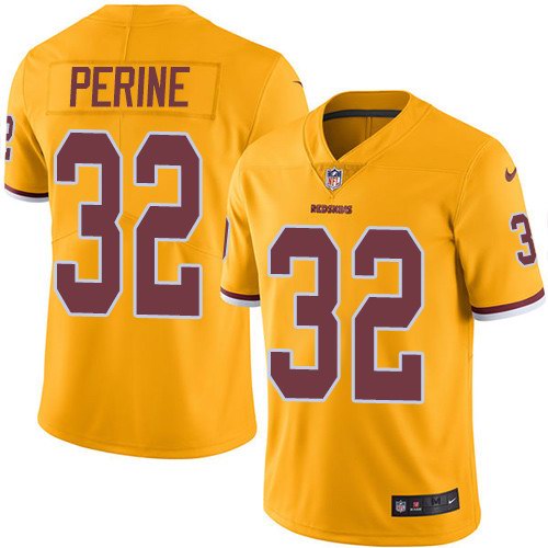 Nike Redskins 32 Samaje Perine Gold Youth Color Rush Limited Jersey