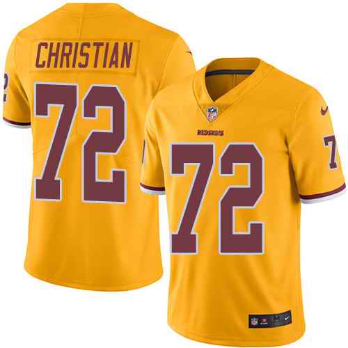 Nike Redskins 72 Geron Christian Gold Youth Color Rush Limited Jersey