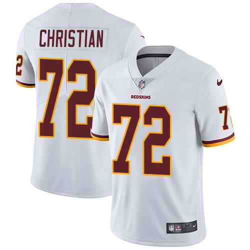 Nike Redskins 72 Geron Christian White Vapor Untouchable Limited Jersey