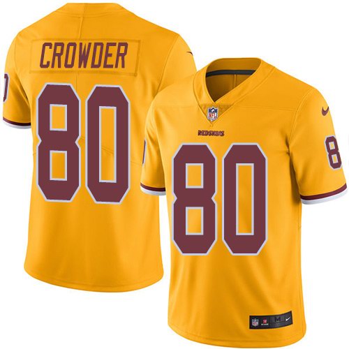 Nike Redskins 80 Jamison Crowder Gold Youth Color Rush Limited Jersey