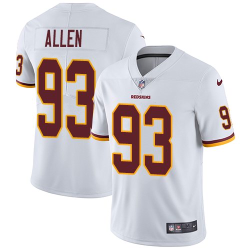Nike Redskins 93 Jonathan Allen White Youth Vapor Untouchable Limited Jersey