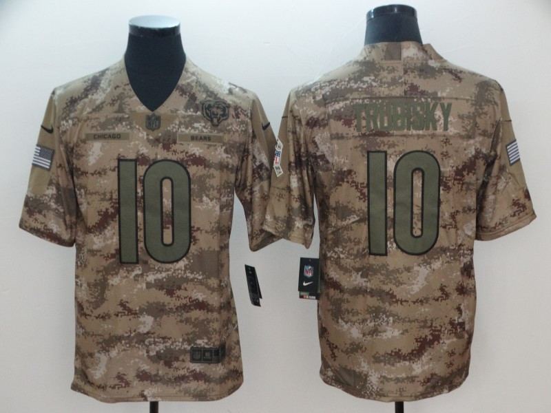 Nike Bears 10 Mitchell Trubisky Camo Salute To Service Limited Jersey