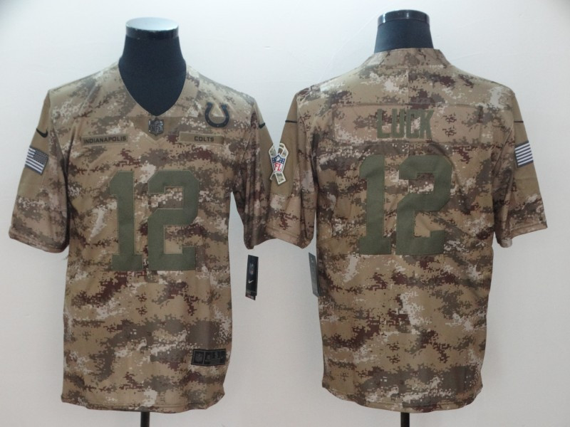 Nike Colts 12 Andrew Luck Camo Salute To Service Limited Jersey