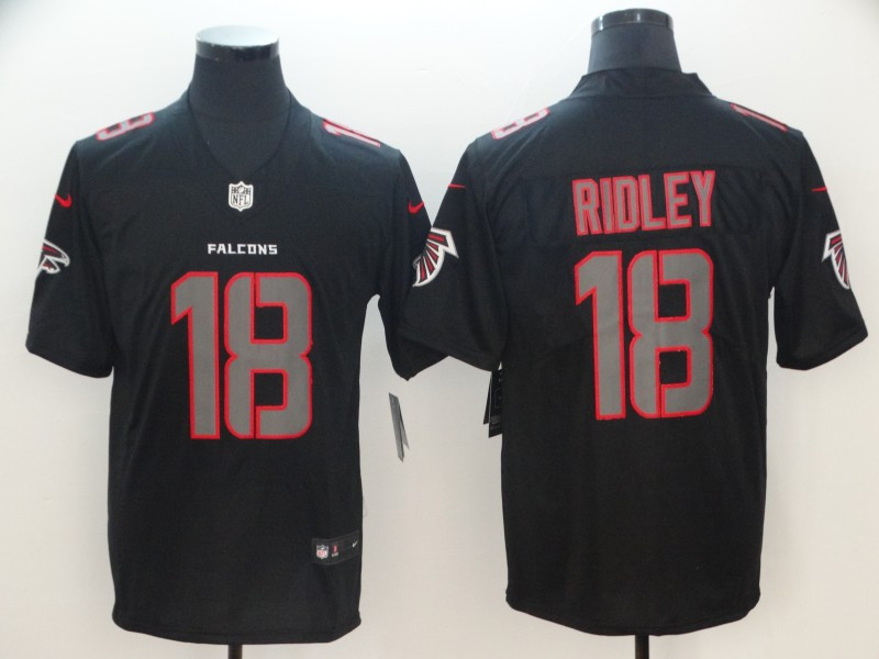 Nike Falcons 18 Calvin Ridley Black Impact Rush Limited Jersey