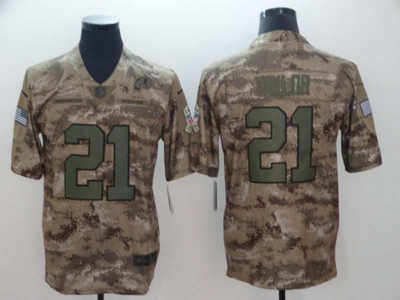 Nike Redskins 21 Sean Taylor Camo Salute To Service Limited Jersey