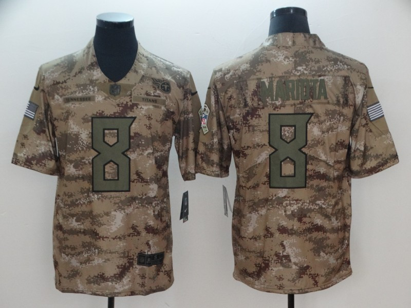 Nike Titans 8 Marcus Mariota Camo Salute To Service Limited Jersey