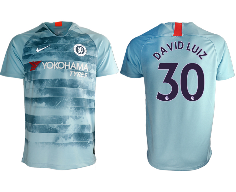 2018-19 Chelsea 30 DAVID LUIZ Third Away Thailand Soccer Jersey