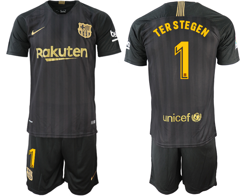2018-19 Barcelona 1 TER STEGEN Black Training Jersey