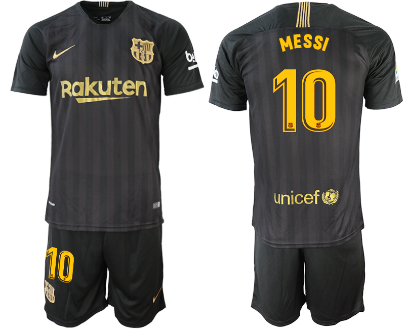 2018-19 Barcelona 10 MESSI Black Training Jersey