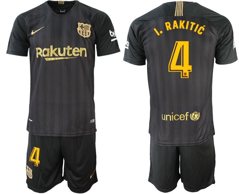 2018-19 Barcelona 4 I. RAKITIC Black Training Jersey