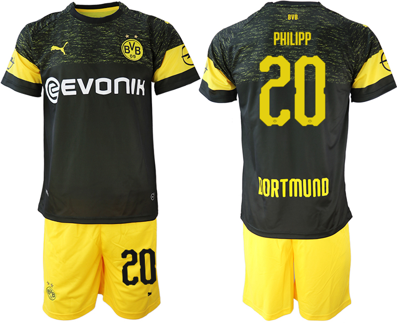 2018-19 Dortmund 20 PHILIPP Away Soccer Jersey
