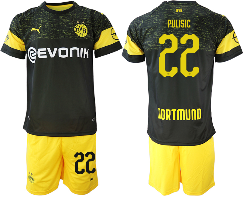 2018-19 Dortmund 22 PULISIC Away Soccer Jersey