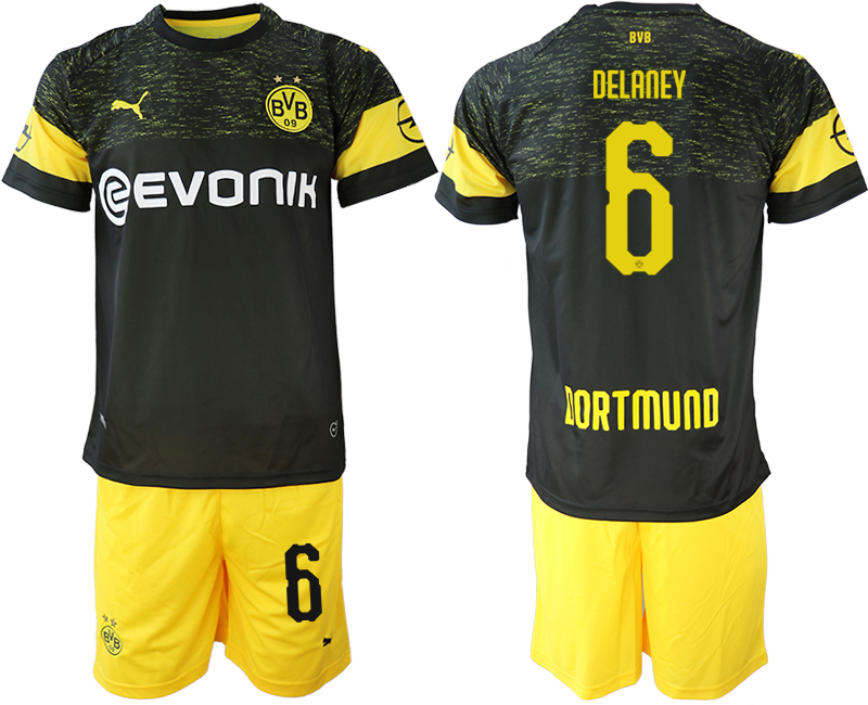 2018-19 Dortmund 6 DELANEY Away Soccer Jersey