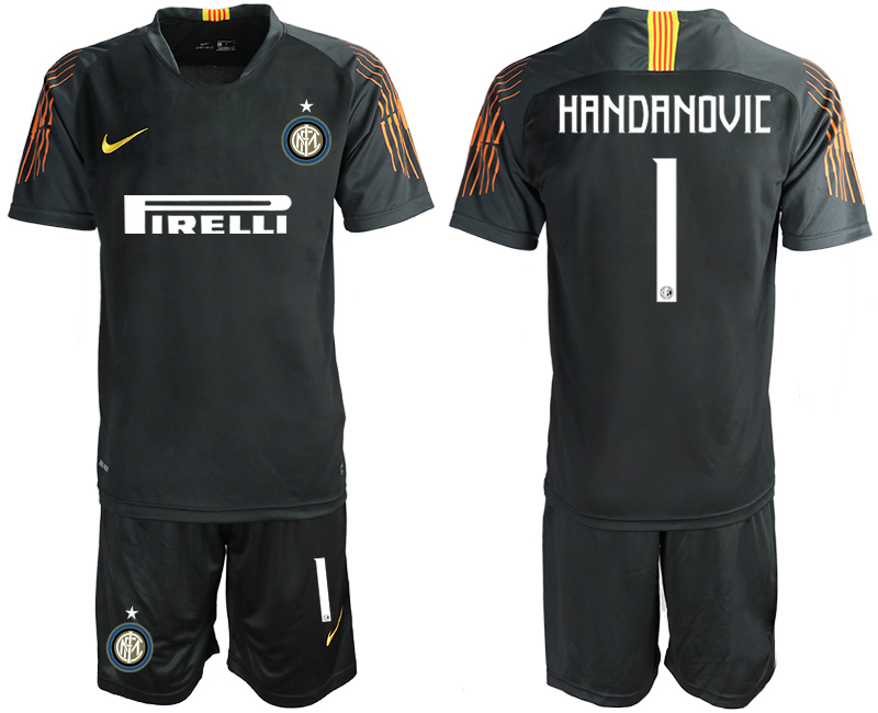 2018-19 Inter Milan 1 HANDANOVIC Black Goalkeeper Soccer Jersey
