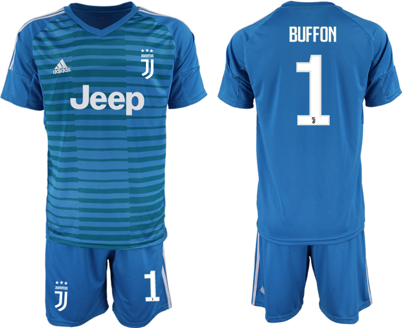 2018-19 Juventus 1 BUFFON Blue Goalkeeper Soccer Jersey