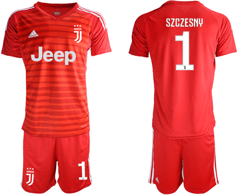 2018-19 Juventus 1 SZCZESNY Red Goalkeeper Soccer Jersey
