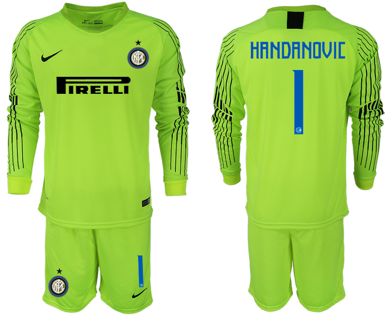 2018-19 Inter Milan 1 HANDANOVIC Fluorescent Green Long Sleeve Soccer Jersey